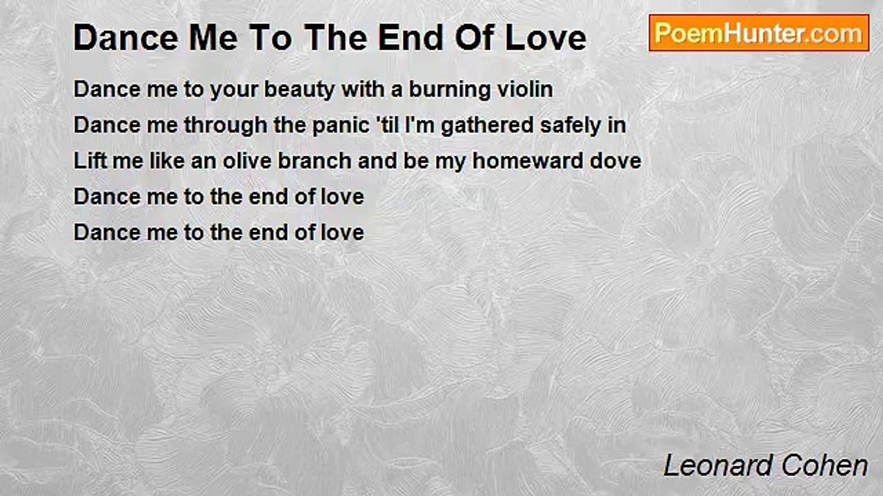 Leonard Cohen - Dance Me To The End Of Love