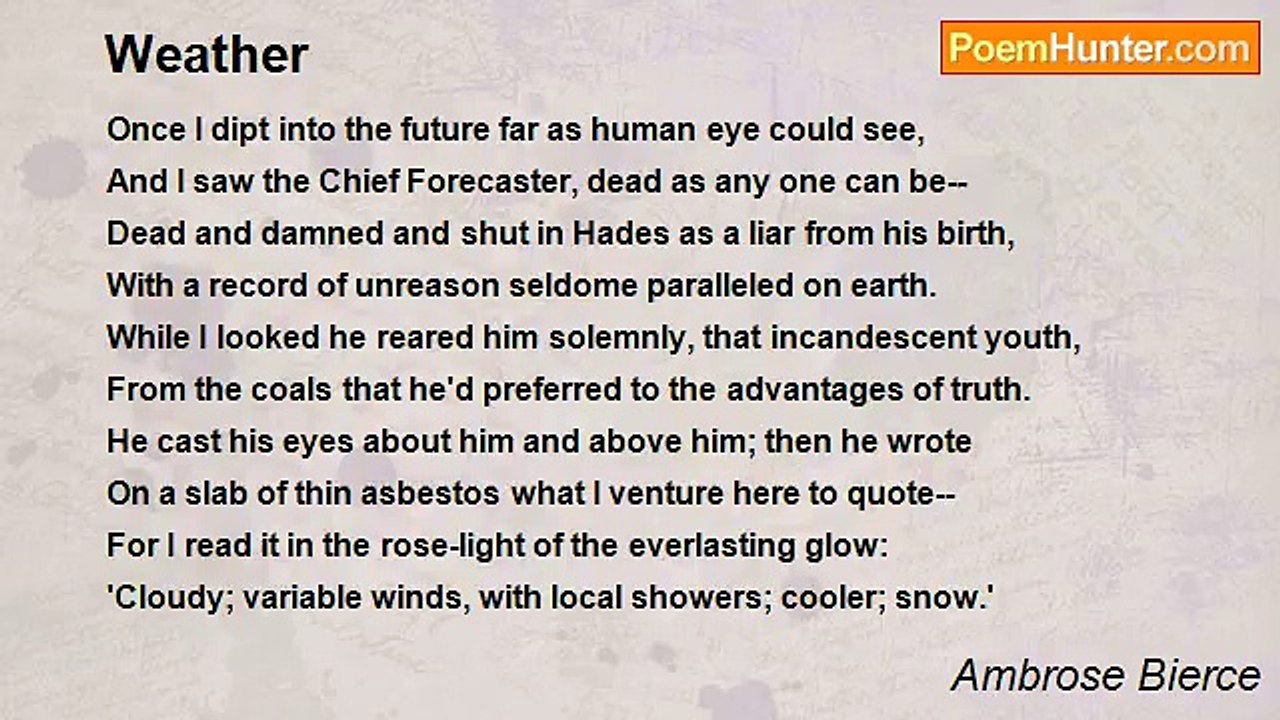 Ambrose Bierce - Weather