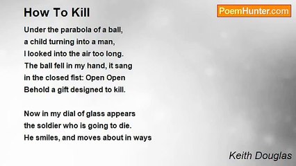 Keith Douglas - How To Kill