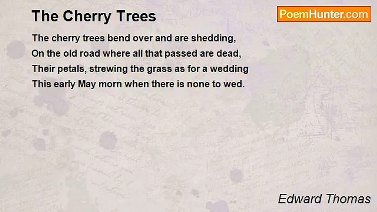 Edward Thomas - The Cherry Trees
