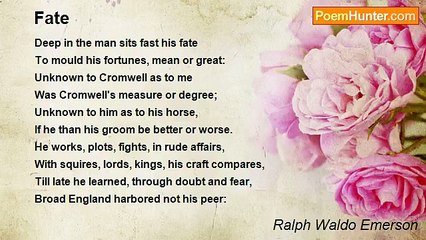 Ralph Waldo Emerson - Fate
