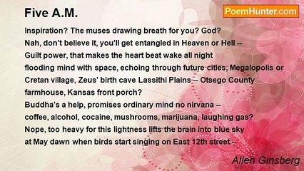 Allen Ginsberg - Five A.M.