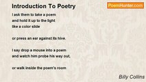 Billy Collins - Introduction To Poetry