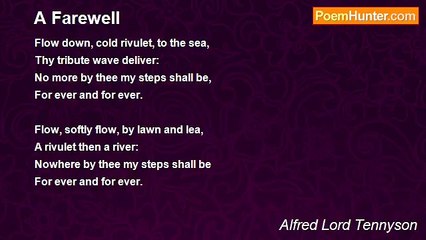 Alfred Lord Tennyson - A Farewell