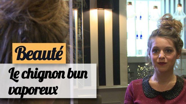 Chignon haut décoiffé - Tuto coiffure