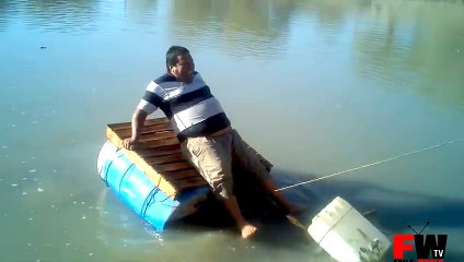 Fat man rescue fail - Fails World