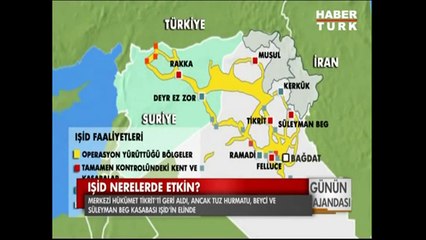 IŞİD (Daiş) Irak'ta nerelere hakim oldu
