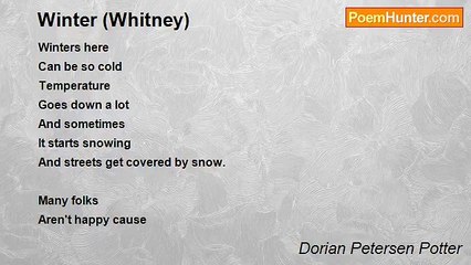 Dorian Petersen Potter - Winter (Whitney)