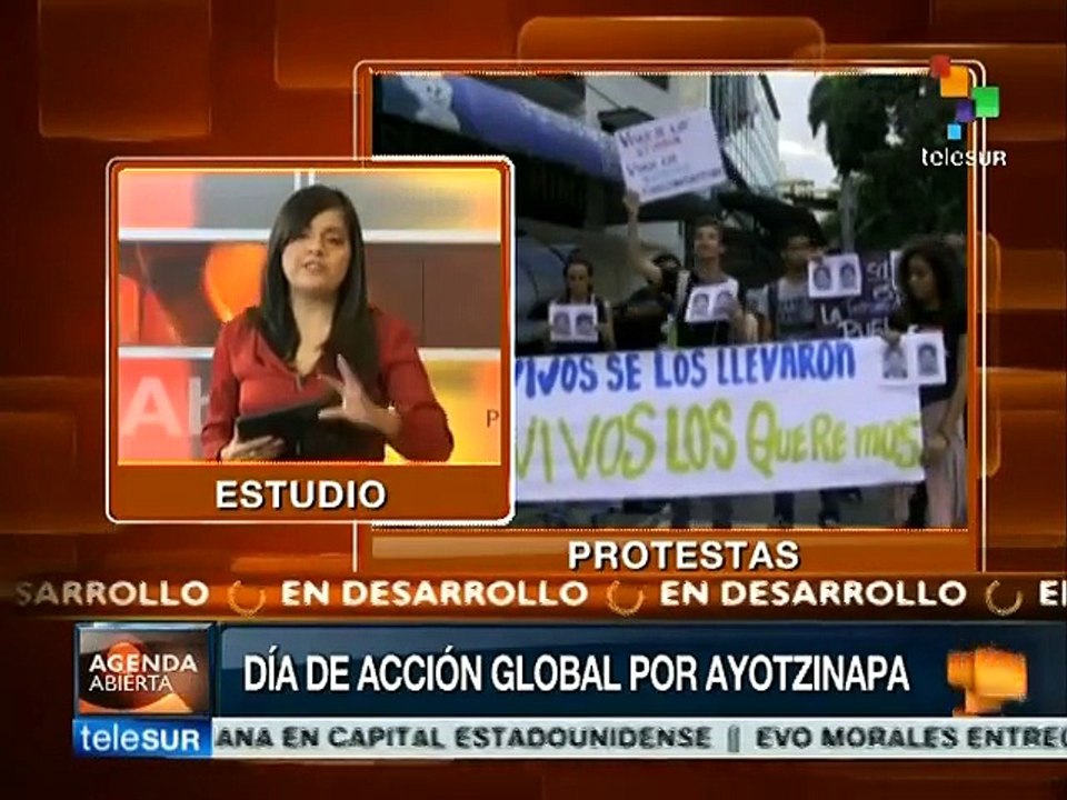 Continúan movilizaciones estudiantiles a favor de caso Ayotzinapa