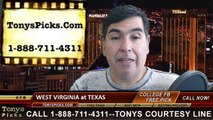 Texas Longhorns vs. West Virginia Mountaineers Free Pick Prediction NCAA College Football Odds Preview 11-8-2014