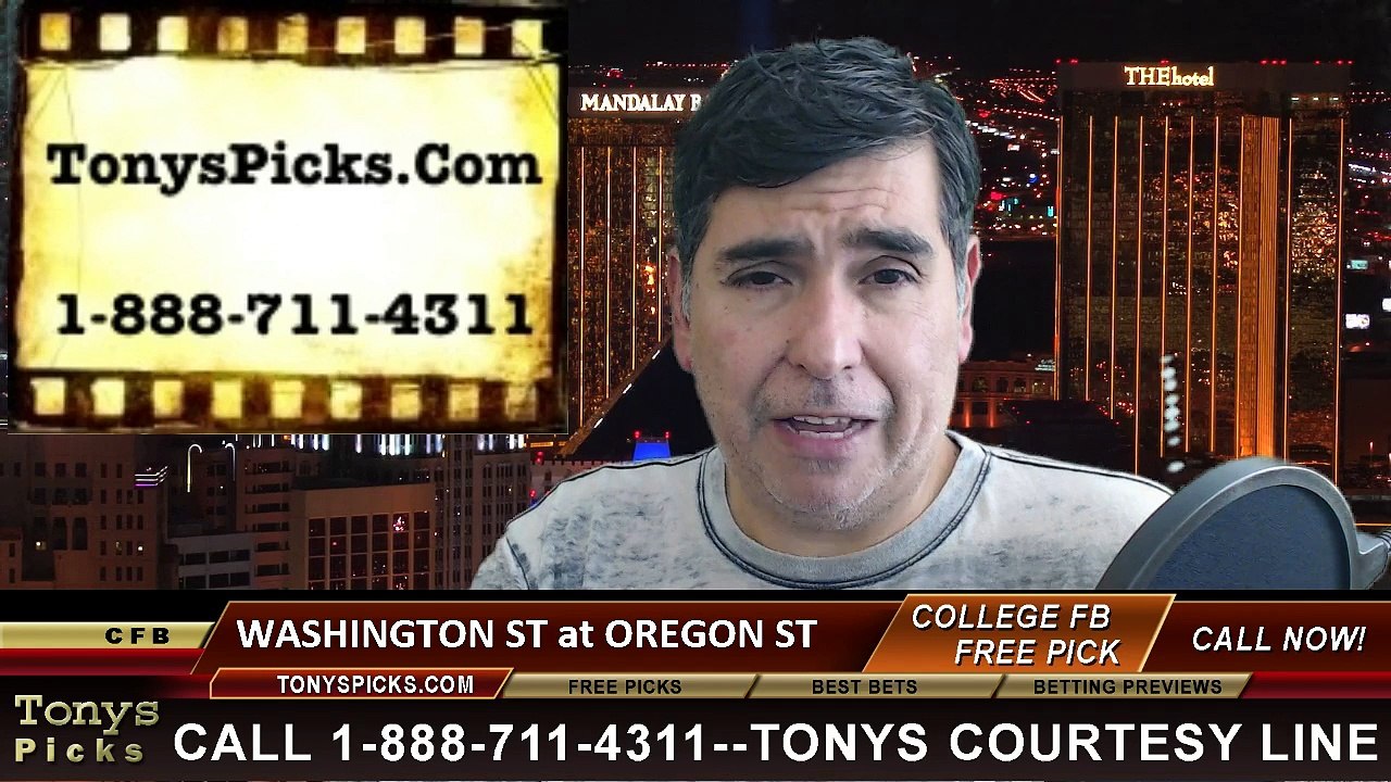Oregon St Beavers vs. Washington St Cougars Free Pick Prediction NCAA College Football Odds Preview 11-8-2014