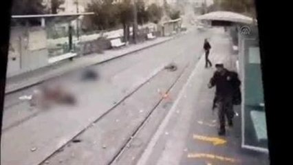 İsraillilerin Üzerine Aracını Süren Filistinli Güvenlik Kamerasında