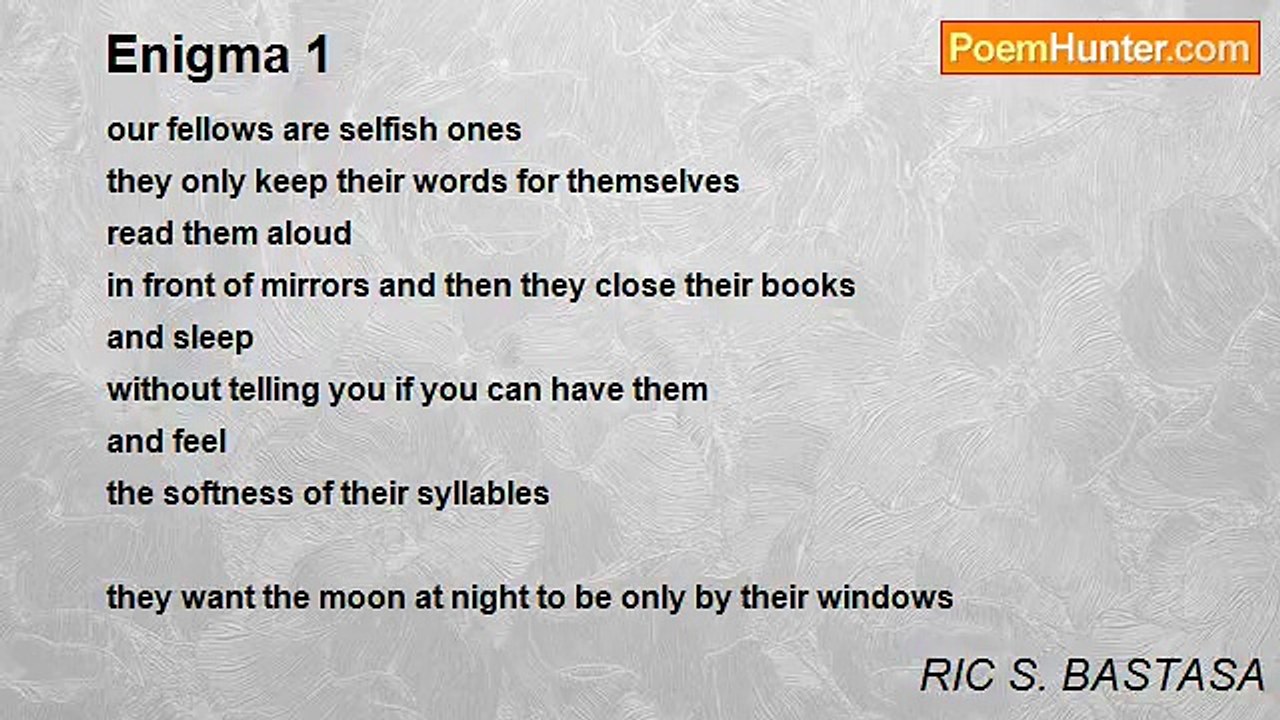 RIC S. BASTASA - Enigma 1
