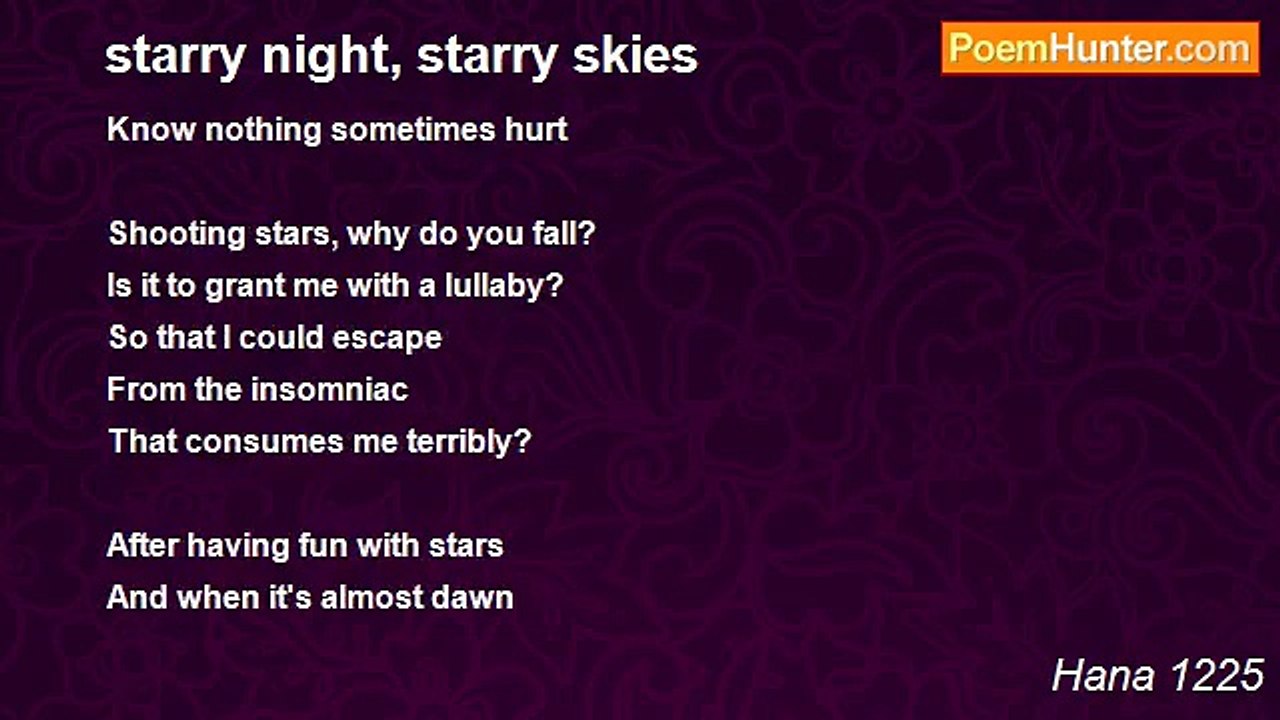 Hana 1225 - starry night, starry skies