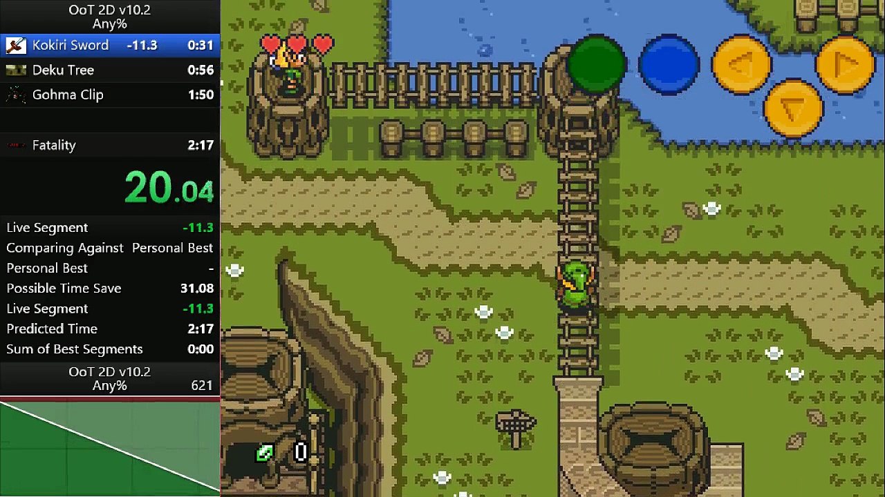 Zelda: Ocarina of Time 2D 10.2 Keyboard% Speedrun in 2:14 by isleep2late