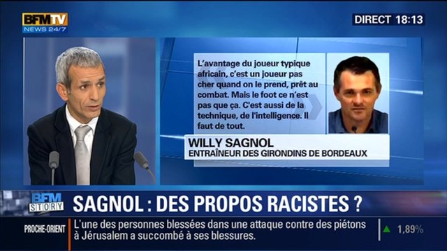 BFM Story: Les propos de Willy Sagnol sur les joueurs africains sont-ils racistes ? - 05/11