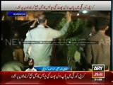 Police turns violent over the people collecting oil when line in Korangi erupt