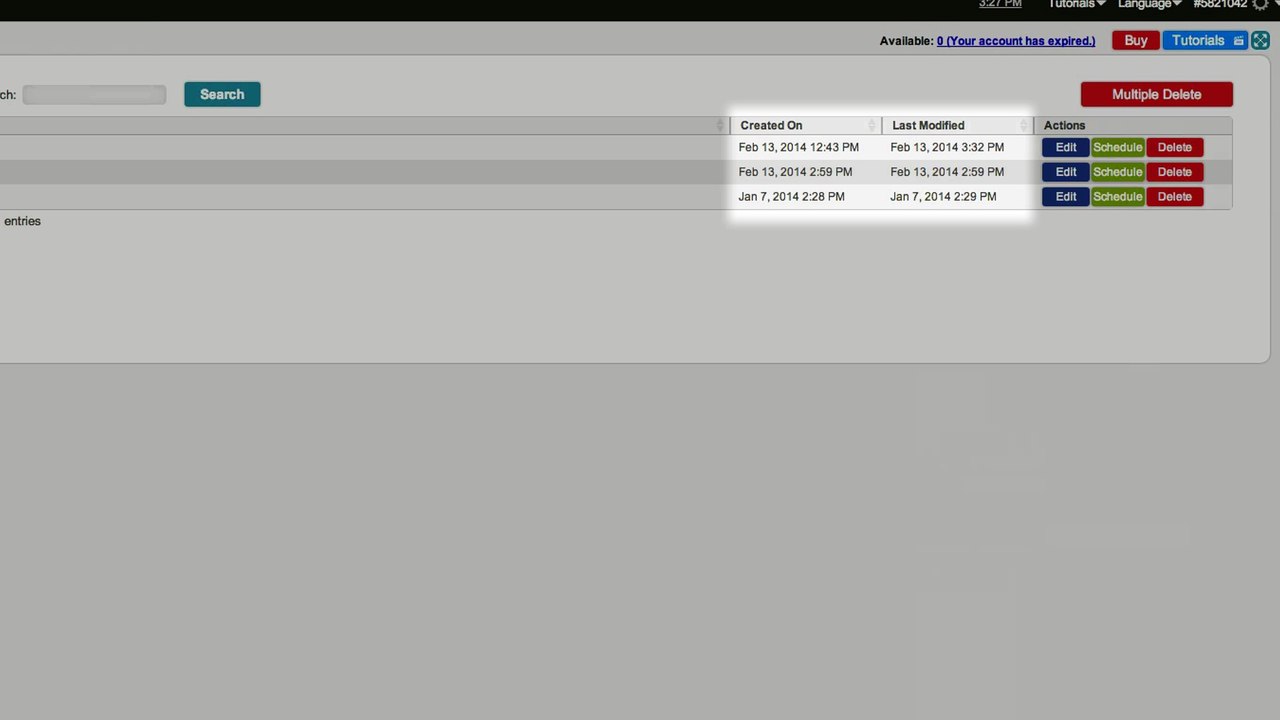 SMS: navigating dashboard