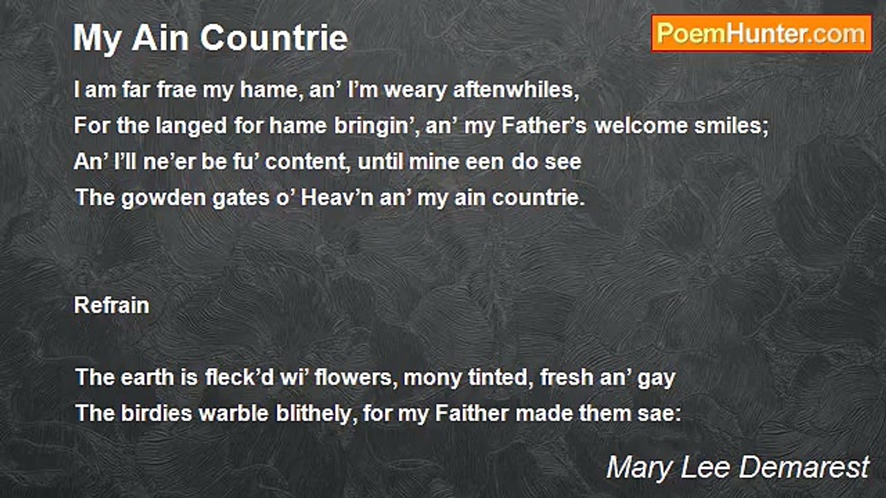 Mary Lee Demarest - My Ain Countrie