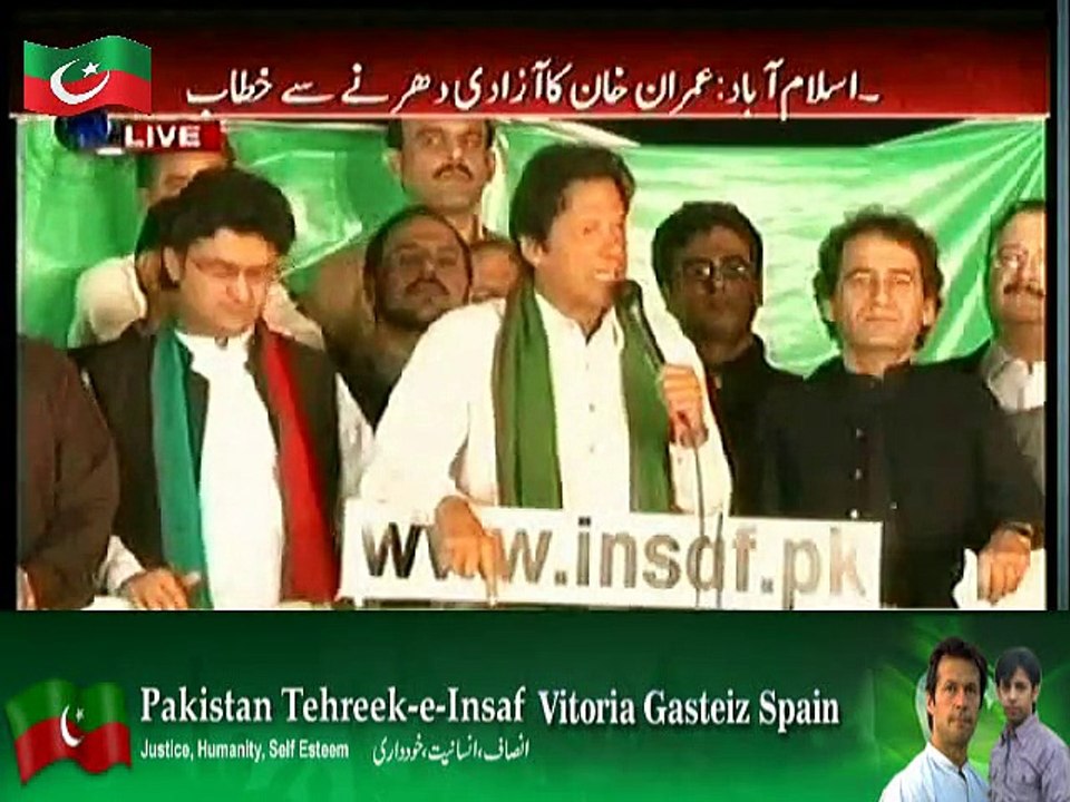 PTI Chairman Imran Khan Speech at Azadi March – 5th November 2014