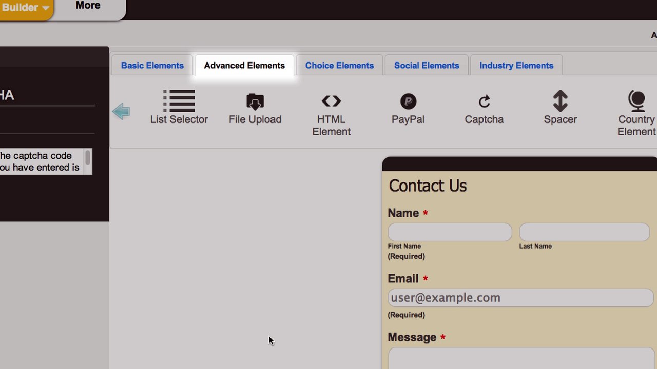 captcha element