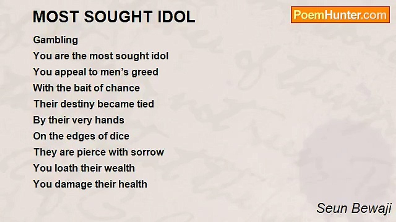Seun Bewaji - MOST SOUGHT IDOL
