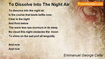 Emmanuel George Cefai - To Dissolve Into The Night Air