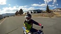 Guy tries to run over a motorcyclist and gets caught on GoPro