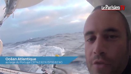 Route du Rhum : Fabrice Amedeo depuis son bateau