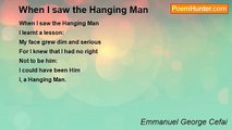 Emmanuel George Cefai - When I saw the Hanging Man