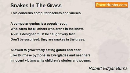 Robert Edgar Burns - Snakes In The Grass