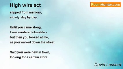 David Lessard - High wire act