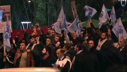 İsrail protestosuna polisten müdahale