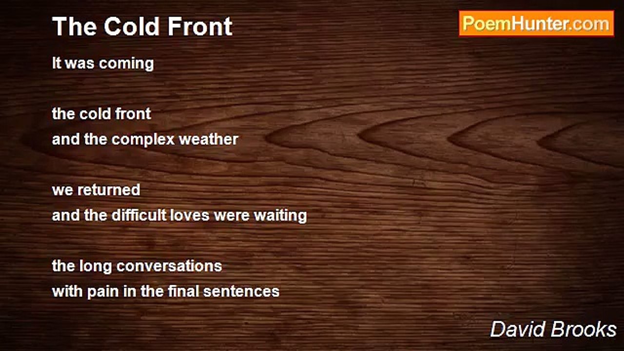 David Brooks - The Cold Front
