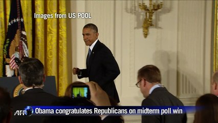 Obama congratulates Republicans on midterm poll win