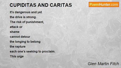 Glen Martin Fitch - CUPIDITAS AND CARITAS