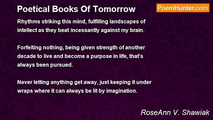 RoseAnn V. Shawiak - Poetical Books Of Tomorrow
