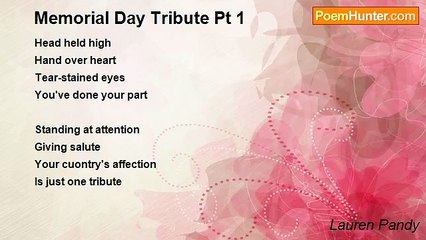 Lauren Pandy - Memorial Day Tribute Pt 1