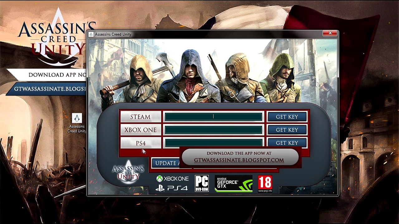Assassins Creed Unity 2014 FREE Steam Keys