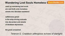 Terence G. Craddock (afterglows echoes of starlight) - Wandering Lost Souls Homeless Outcasts