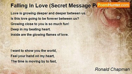Ronald Chapman - Falling In Love (Secret Message Poem)
