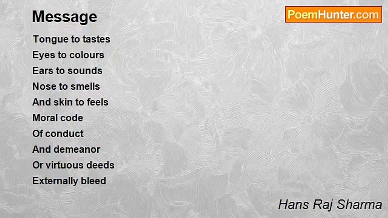 Hans Raj Sharma - Message