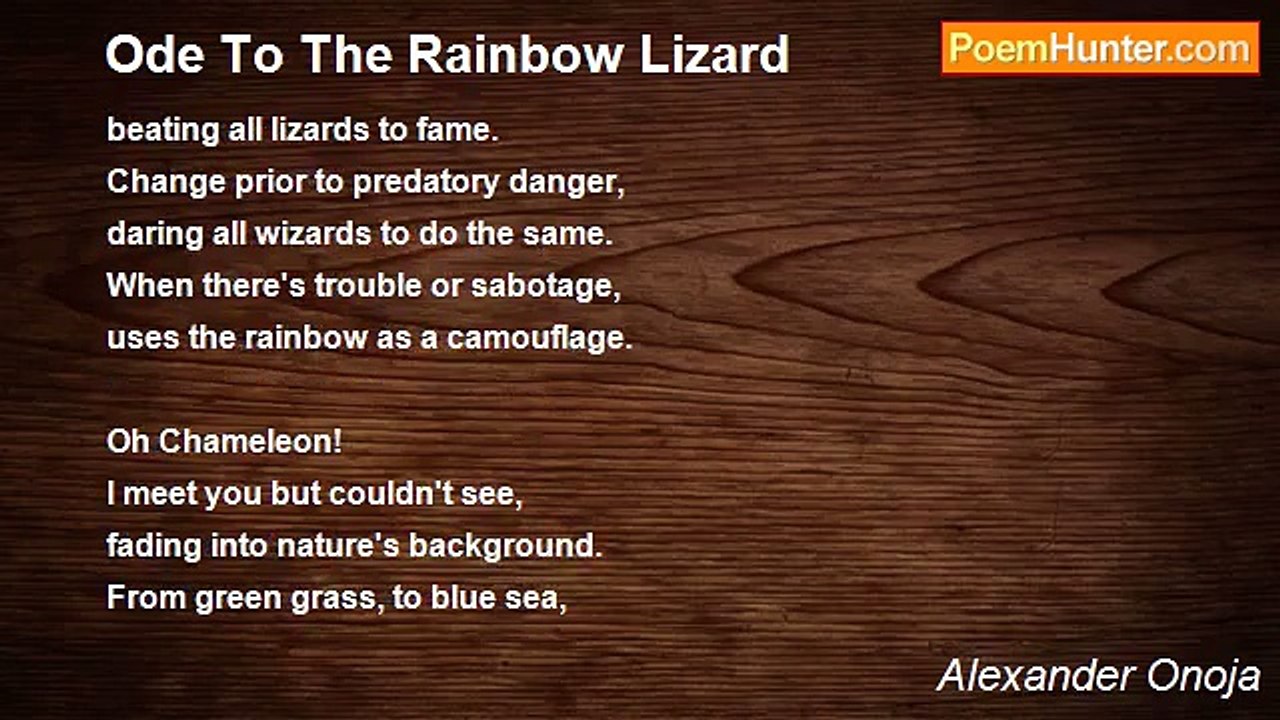 Alexander Onoja - Ode To The Rainbow Lizard
