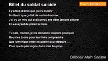 Oilibheir Alain Christie - Billet du soldat suicidé