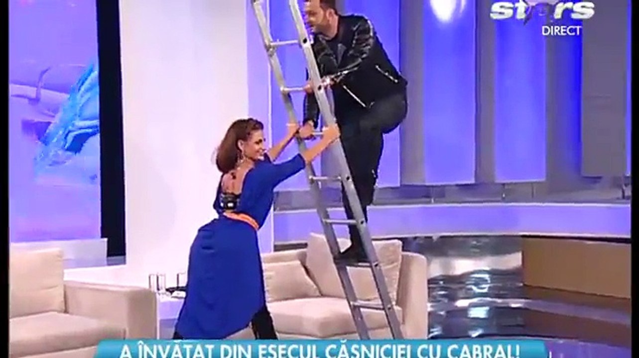 TV Host's Ladder Demonstration Fail