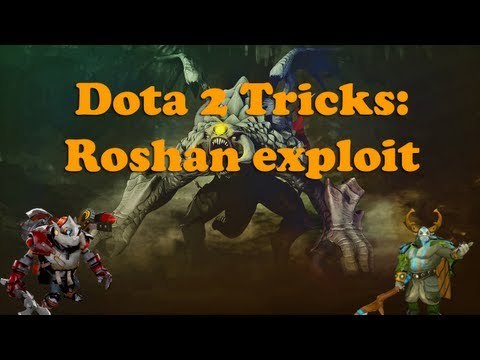 Dota 2 Tricks: Roshan highground Furion & Clockwerk exploit