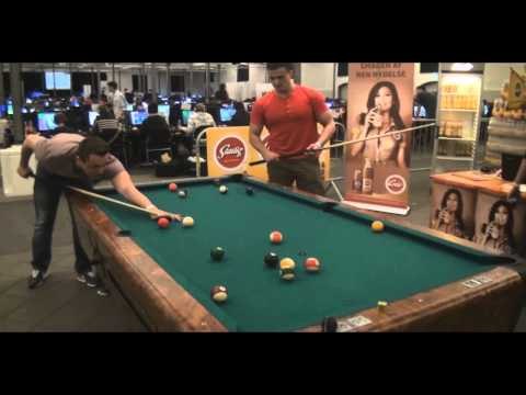 Pasha and Loord are playing pool @ Copenhagen Games