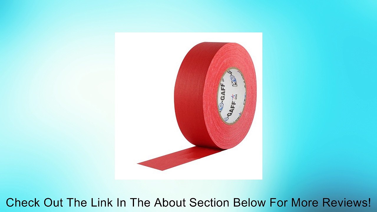 ProTapes Pro Gaff Matte Cloth Gaffer's Tape with Rubber Adhesive, 11 mil Thickness, 4" Width, 55 yd Length, Red (Pack of 12) Review