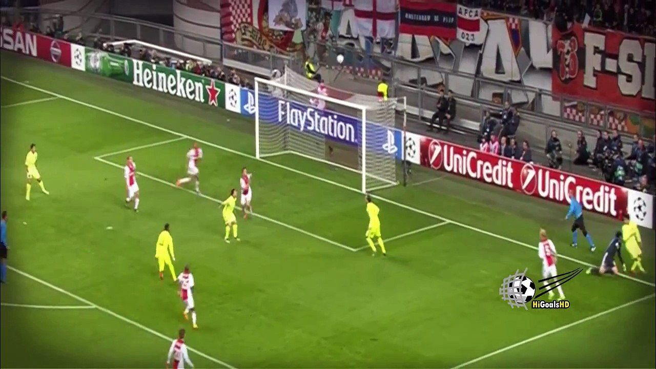 Lionel Messi doublé contre l'Ajax - 71 buts en Ligue des Champions !