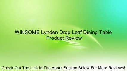WINSOME Lynden Drop Leaf Dining Table Review